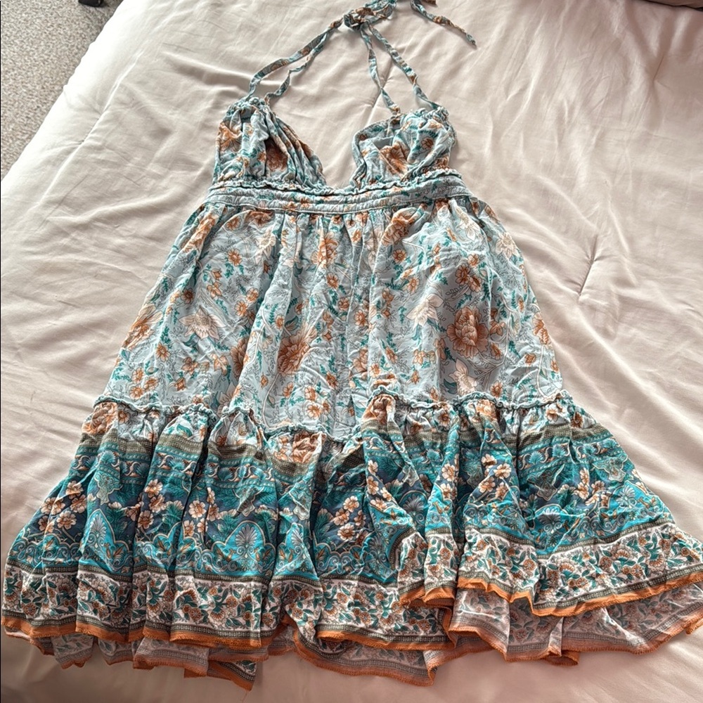 SOLD - Floral Halter Dress